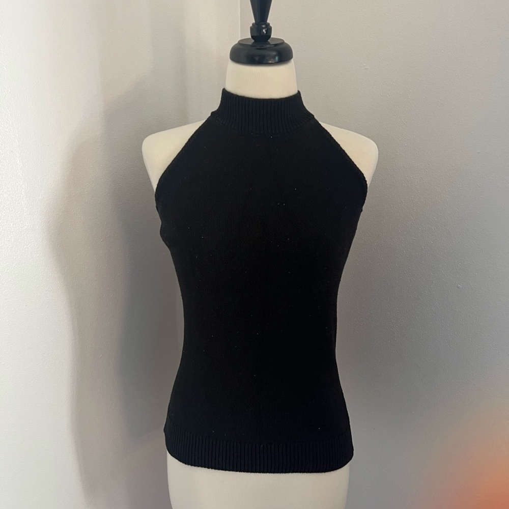 Mock Neck Sleeveless Sweater